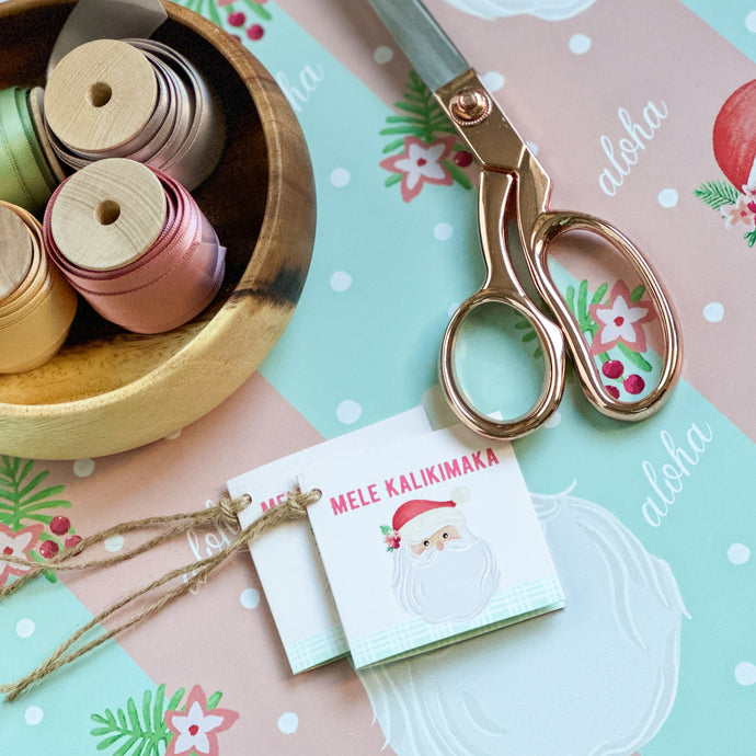 Aloha, Santa! Gift Tags - Set of 5