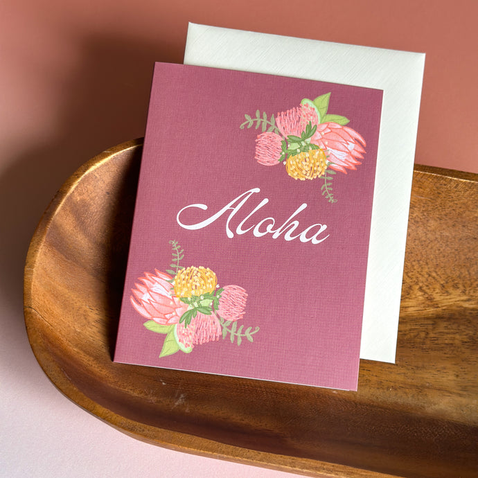 Aloha Protea - Greeting Card
