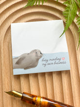 Load image into Gallery viewer, Hawaiian Monk Seal Post-It Notes