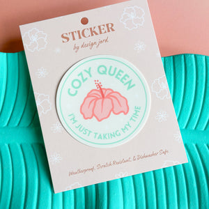 Cozy Queen - Circle Sticker