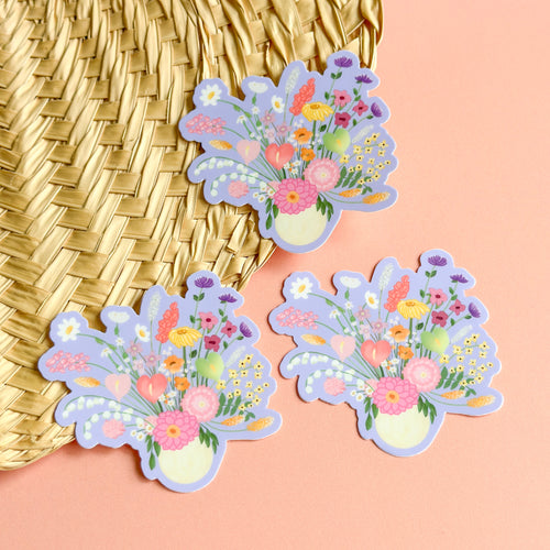 Lilac Floral Arrangement - Sticker
