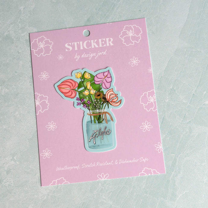 Aloha Glass Jar - Sticker