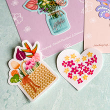 Load image into Gallery viewer, Plumeria Heart - Clear Sticker
