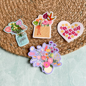 Lilac Floral Arrangement - Sticker