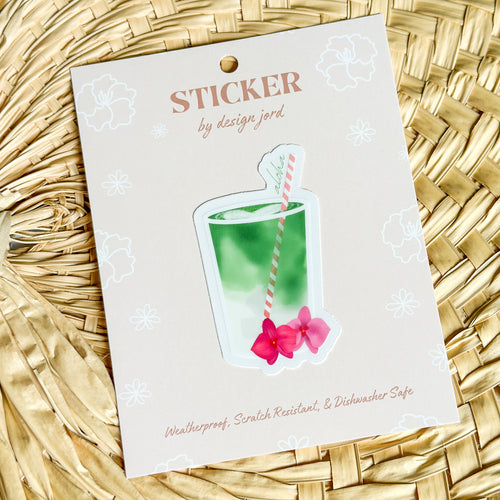 Aloha Matcha - Clear Sticker