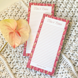 Tutuʻs Notes - Red Anthurium Memo Pad