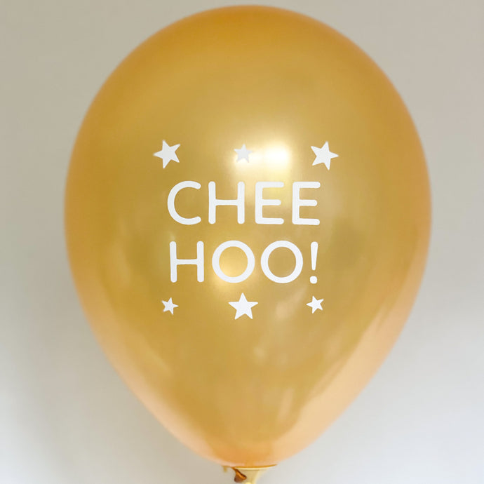Chee Hoo! - Gold Balloon Pack of 8