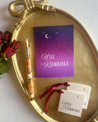 Starry Hawaiian Night - Mele Kalikimaka Christmas Card