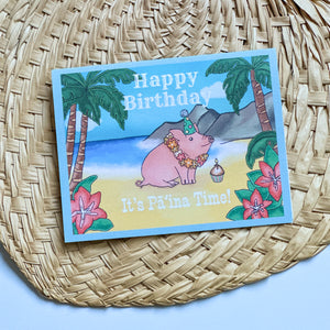 Pāʻina Time - Birthday Card