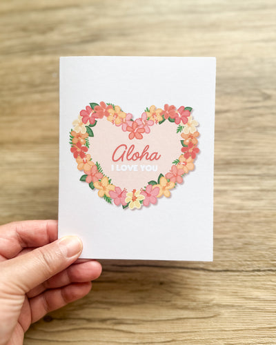 Hibiscus Heart - Greeting Card