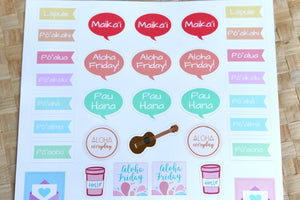 Hawaiian Days of the Week - Planner Sheet
