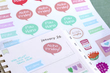 Load image into Gallery viewer, Hawaiian Days of the Week - Planner Sheet