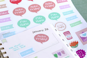Hawaiian Days of the Week - Planner Sheet