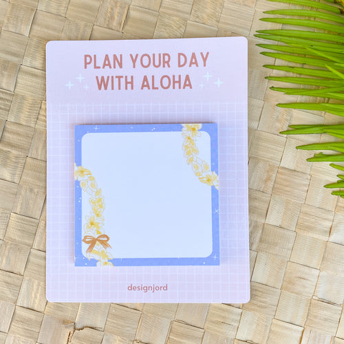 Blue Plumeria Lei - Sticky Notes
