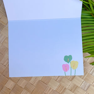 Anthurium Trio -Blank Greeting Card