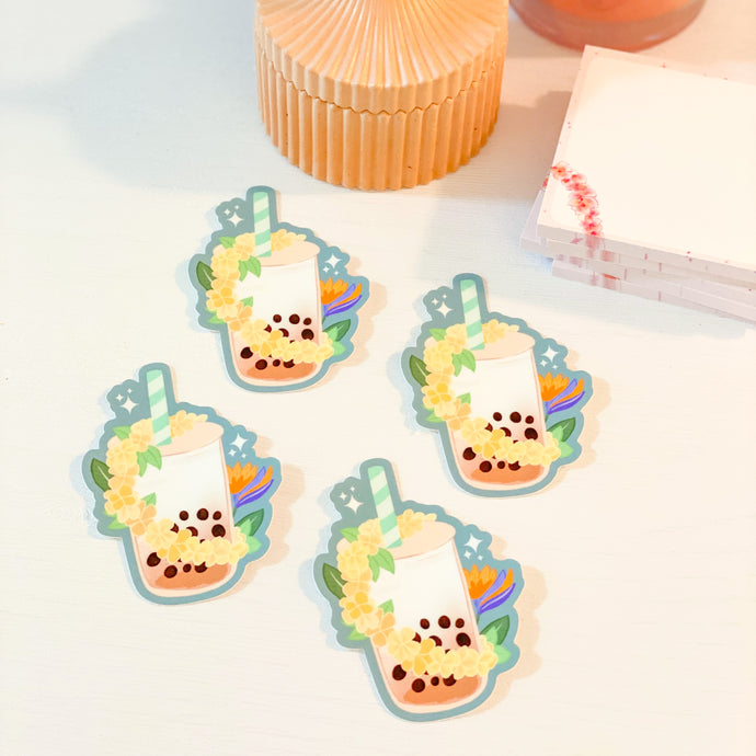 Lei & Bubble Tea Sticker