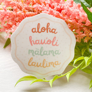 Hawaiian Values - Medium Sticker