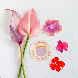 Red Hibiscus - Small Sticker