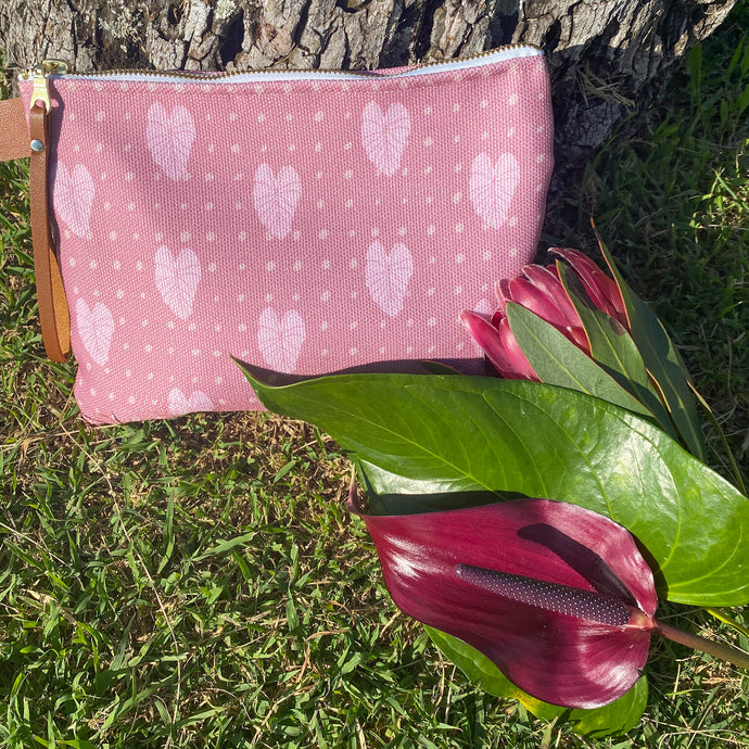 Pink Kalo Large Zip Pouch