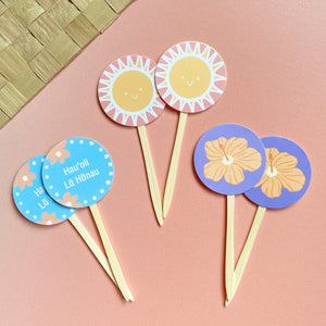 Birthday Cupcake Toppers - Set of 6