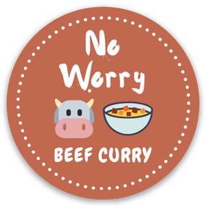 No Worry Beef Curry - Mini Sticker
