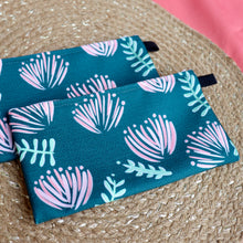 Load image into Gallery viewer, Ohia Lehua - Teal Fabric Pouch