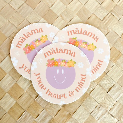 Mālama Your Heart & Mind - Sticker