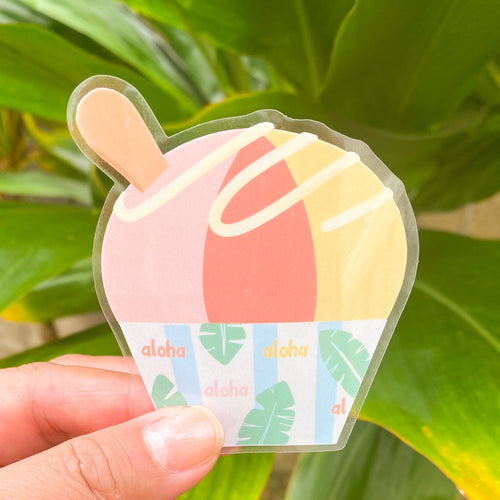 Shave Ice - Clear Sticker