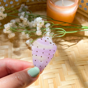 Purple Pūpū (Shell) Clear Mini Sticker