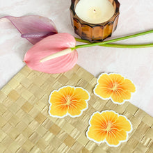 Load image into Gallery viewer, Yellow Hibiscus - Medium Sticker