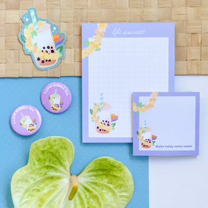 Lei and Bubble Tea - Notepad