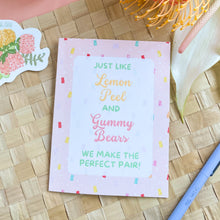 Load image into Gallery viewer, Lemon Peel Gummy Bears - Greeting Card