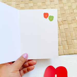 Anthurium Love - Greeting Card