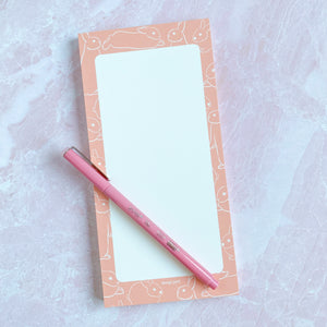 Pale Pink Bunny - Memo Pad 3.8”x7.8”