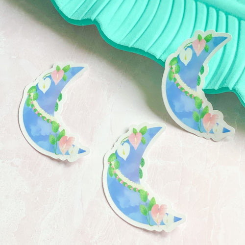 Blooming Mahina - Clear Sticker