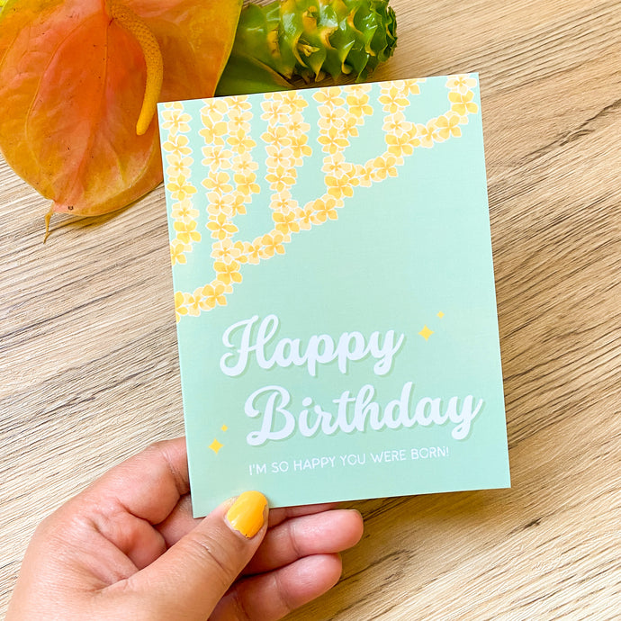 Plumeria Birthday - Greeting Card